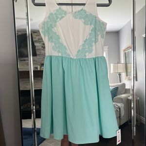 NWT Mint and White Lace Dress